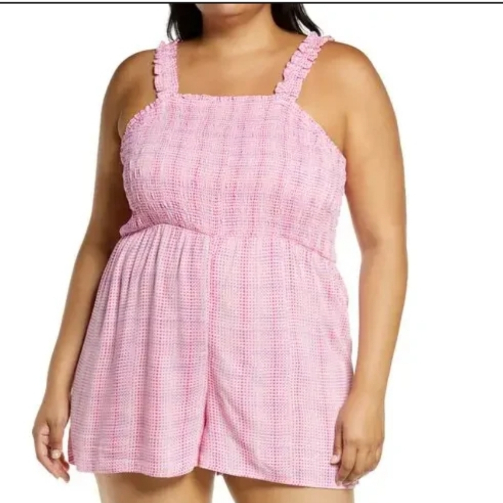BP Pink Textured Romper